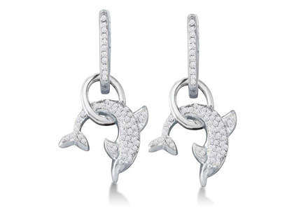 White Gold Plated | Cubic Zirconia Set Stud Earrings